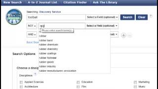 Discovery: Advanced Searching