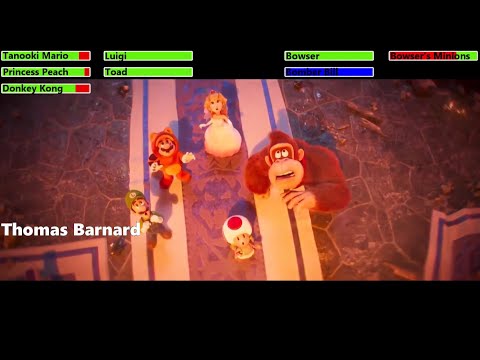 The Super Mario Bros. Movie (2023) Final Battle with healthbars 2/4