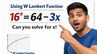 One of the Hardest Exponential Equations You’ll Ever Solve || Using Lambert W Function!