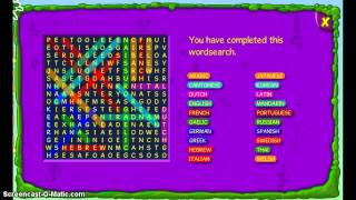 Binweevils Languages Wordsearch Answers