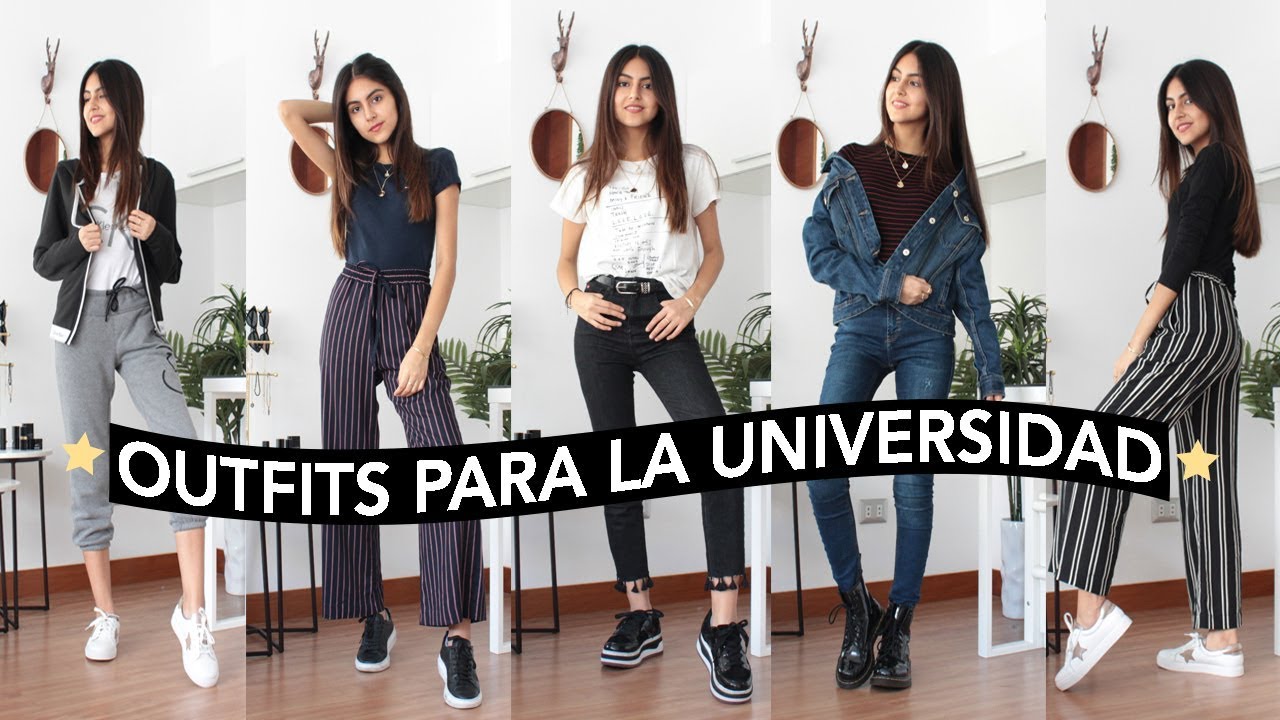 OUTFITS PARA LA UNIVERSIDAD (TODA LA SEMANA) | Luciana Wk - YouTube