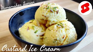 Yummy !! Custard Ice Cream Recipe | Easy and Delicious Ice Cream by Homemaker Suman #Shorts