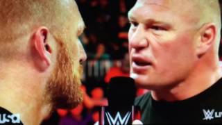 Wwe RAW: Health Slater Interrupts Brock Lesnar And Pays For It!