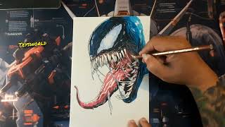 VENOM  time lapse | DRAWING VENOM..IN MINUTES