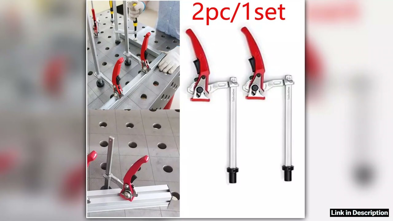 2Pc QuickAdjust Welding Fixture Vertical Workbench Surface Hold Down Clamp For 16mm28mm Dog Hole