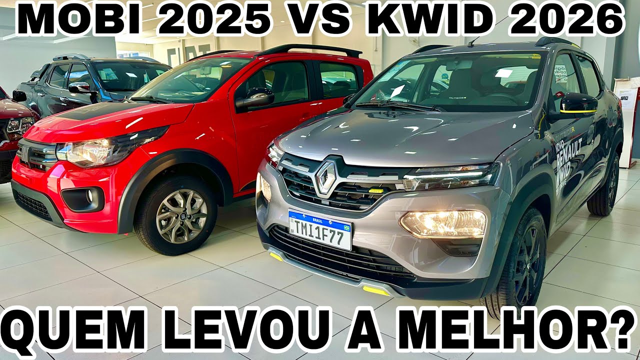 COMPARATIVO FIAT MOBI TREKKING 2025 VS RENAULT KWID OUTSIDER 2026 | QUAL VOCÊ COMPRARIA??