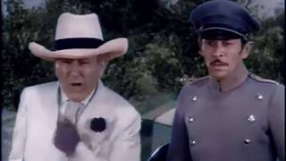 Trailer Sketch from movie "Flirting With Fate," Colorized, Joe E. Brown, Comedy 