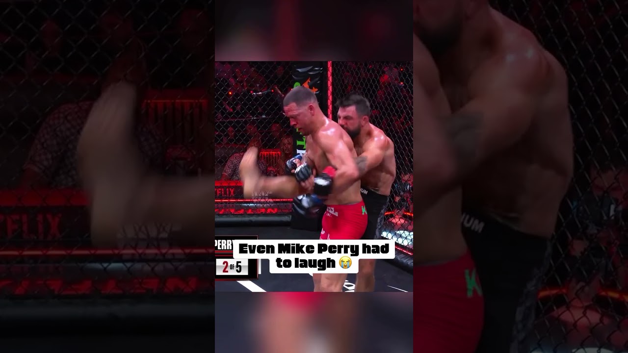 Mike Perry laughing at himself after attempting this kick 😂