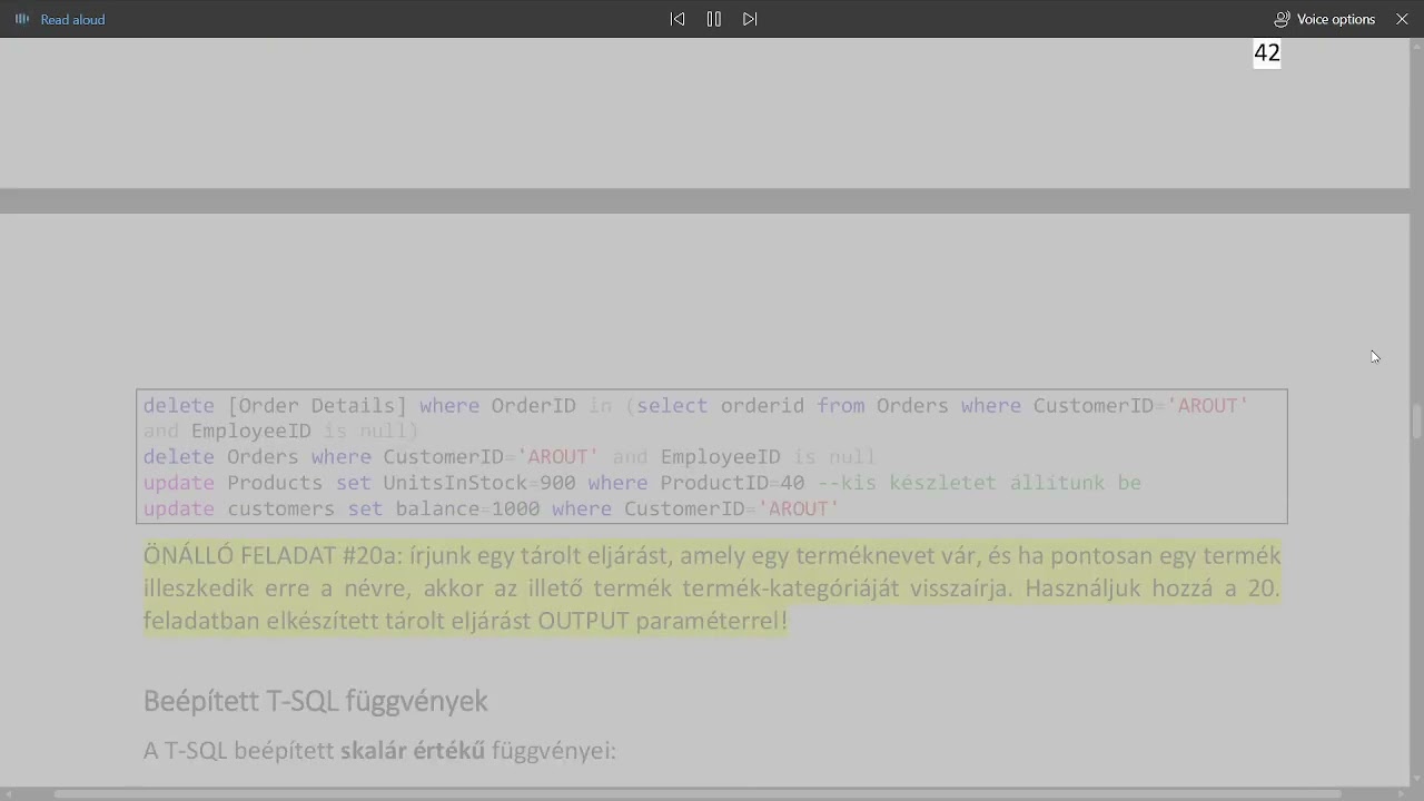db2 5  Szerver oldali tárolt logika