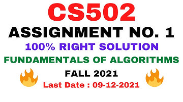 CS502 ASSIGNMENT 1 SOLUTION 2021 | CS502 ASSIGNMENT 1 FALL 2021 | CS502 ASSIGNMENT 1 2021 | VuTech