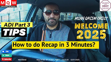 ADI Part 3  | Tips | How to do? | Recap in 3 Minutes | ADI Part 3 | Driving Test | Standards Check |