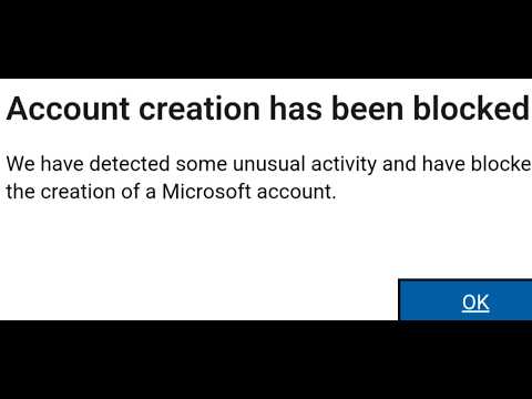 Fix Error Microsoft Account Creation Has Been Blocked