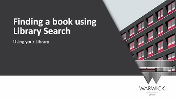 Using your Library: Finding a book using Library Search