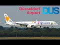 BUSY Plane Spotting North of the Rhine - Düsseldorf Airport (DUS/EDDL) Incl. A380, MD-83 + more!