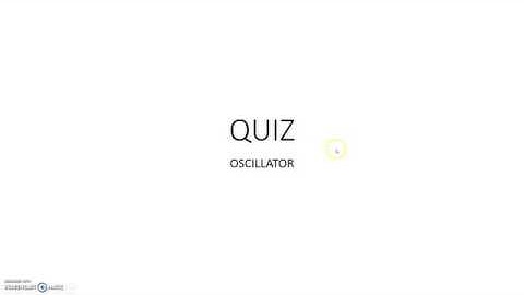 QUIZ (MCQ) questions on Oscillator