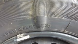 タイヤ側面の膨らみ サイド部分損傷 タイヤホイール販売 整備 修理の専門店 専門工場 東京 八王子 自動車タイヤ整備士 鈴木嘉男 Youtube