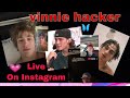 Vinnie hacker live on Instagram talking about ……..?