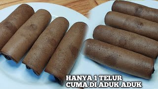 Brownies gulung coklat buatnya mudah cuma di aduk gulung sudah gt aja
