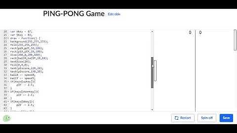 2 Player Ping Pong Game Tutorial on Khan Academy Part 2