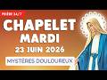 🔴 CHAPELET MARDI 23 JUIN 2026 🙏 Mystères Douloureux Prière Matin et Soir