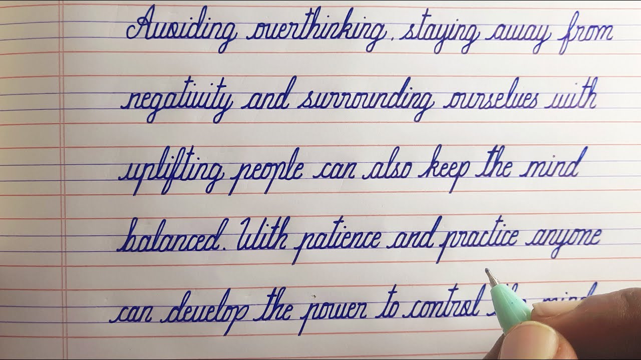 Improve Handwriting | Neat and clean cursive writing - YouTube