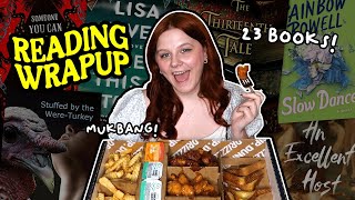 lets yap about 23 books while i eat chicken wings 🐓📚 READING WRAP UP + MUKBANG