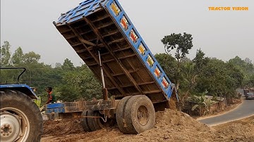 Sonalika tractor Soil unloading video unload facility System 23Ep-177 #tractorvision