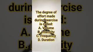 The degree of effort made during exercise is called: #performbetter #physicalperform #periodization