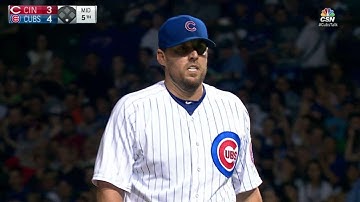 CIN@CHC: Lackey strikes out Suarez swinging in 5th