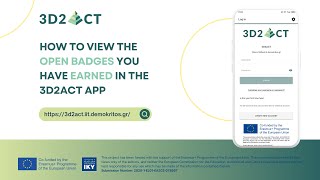 6 | How to view the Open Badges you have earned in the 3D2ACT App