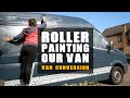 WE ROLLER PAINTED OUR VAN (for under £100) | DIY Van Conversion