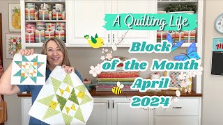 Quilt Block of the Month: April 2024 | Plus Cat's Cradle Unit Tutorial with Creative Grids Ruler