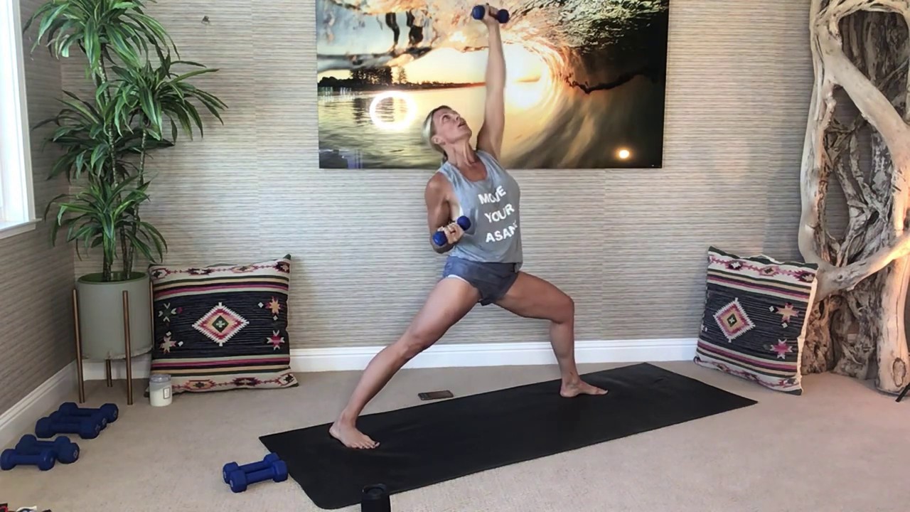60 min | Yoga Sculpt #7 | Light+Medium Dumbbells | Yoga+Fitness