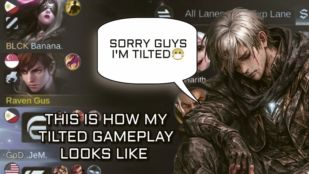 WHEN YOU PLAY TILTED ON MYTHICAL GLORY. THIS IS HOW IT LOOKS LIKE! 😹