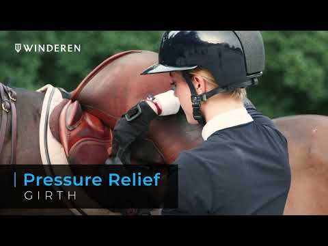 Підпруга шкіряна виїздкова Winderen Pressure Relief, чорна, видео 1