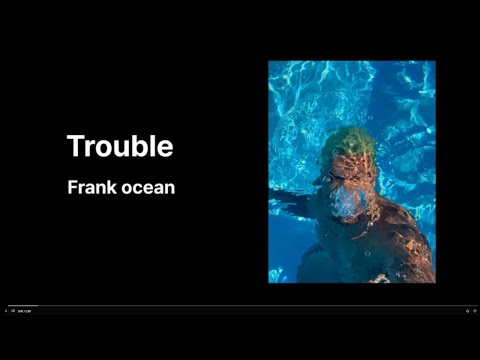 Frank Ocean Trouble 가사해석 