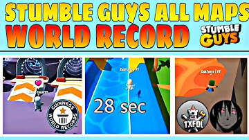 ALL MAPS WORLD RECORD 😱 IN STUMBLE GUYS 🔥 || ALL MAPS SPEED RUN