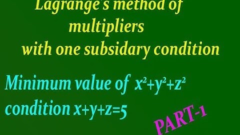 How to solve Lagrange