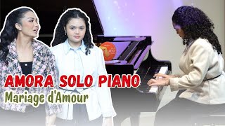 Amora performed solo on the piano Mariage d'Amour accompanied by mommy KD