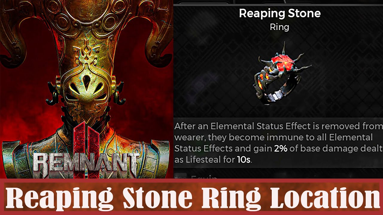 Remnant 2 Reaping Stone Ring Location - YouTube