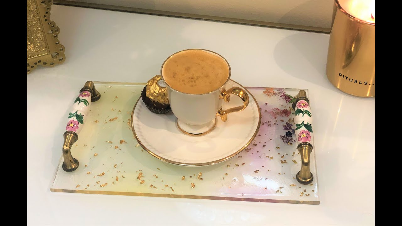 How To Make a resin tray طريقة صنع صينية من مادة الريزن