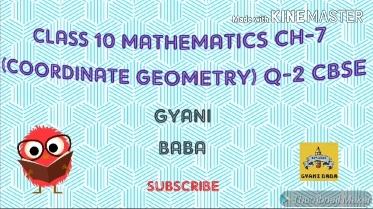 CLASS 10TH MATHEMATICS CHAPTER 7 COORDINATE GEOMETRY EXERCISE 7.1 ...