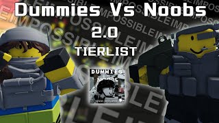 Create a Dummies Vs Noobs 2.0 (All Enemies) Tier List - TierMaker