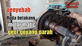Causes of a loose, wobbly, and severely shaking automatic motorcycle rear wheel