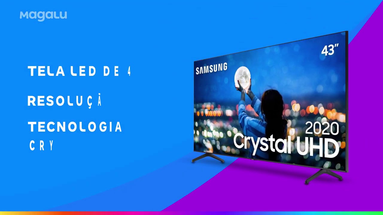 Smart TV Crystal UHD 4K LED 43” Samsung - 43TU7000 Wi-Fi Bluetooth HDR ...