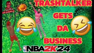 FUNNY AHH LOL 🔥😂 TRASHTALKER GETS DA BUSINESS! BEST BUILD ON NBA 2K24 by StrappedSluggaTV 177 views 1 month ago 9 minutes, 33 seconds