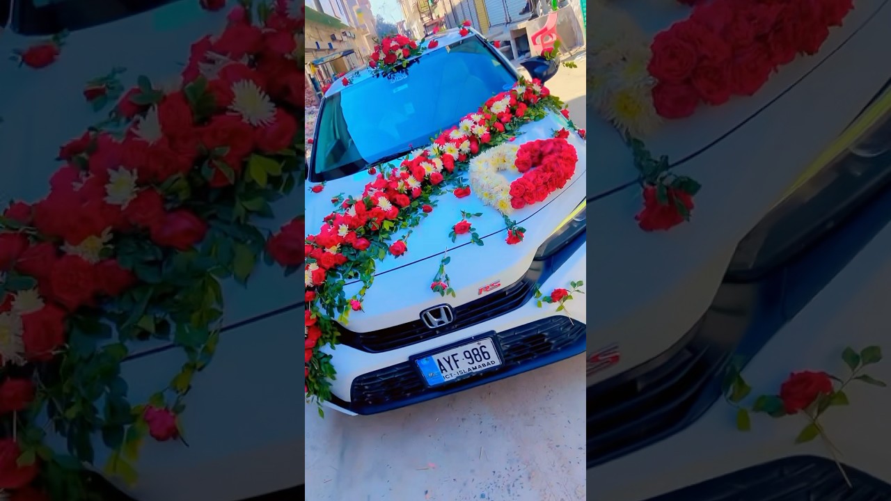 Wedding car decoration 