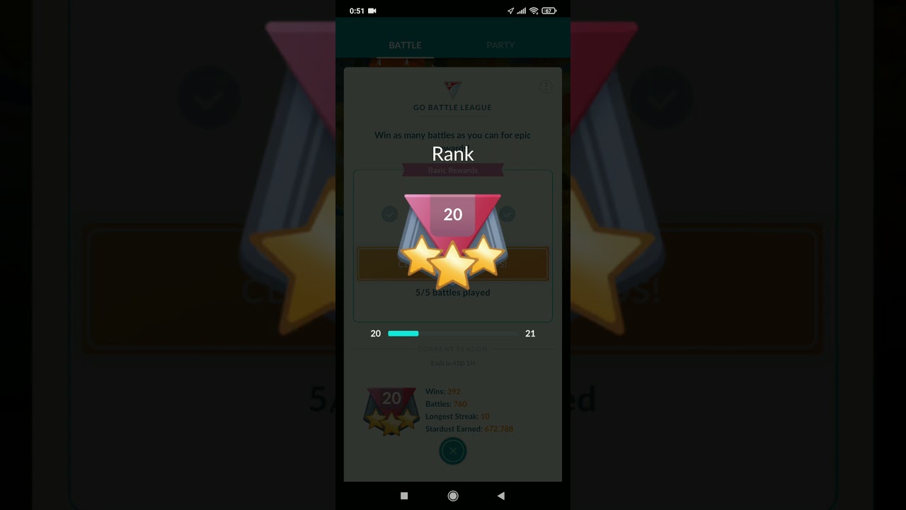 Hitting Ace Rank In Go Battle League Season 8