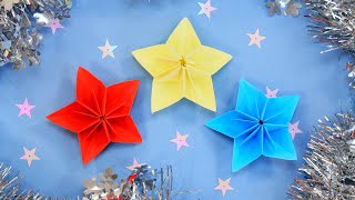 Оригами Звезда Из Бумаги ⭐ Новогоднее Украшение Своими Руками