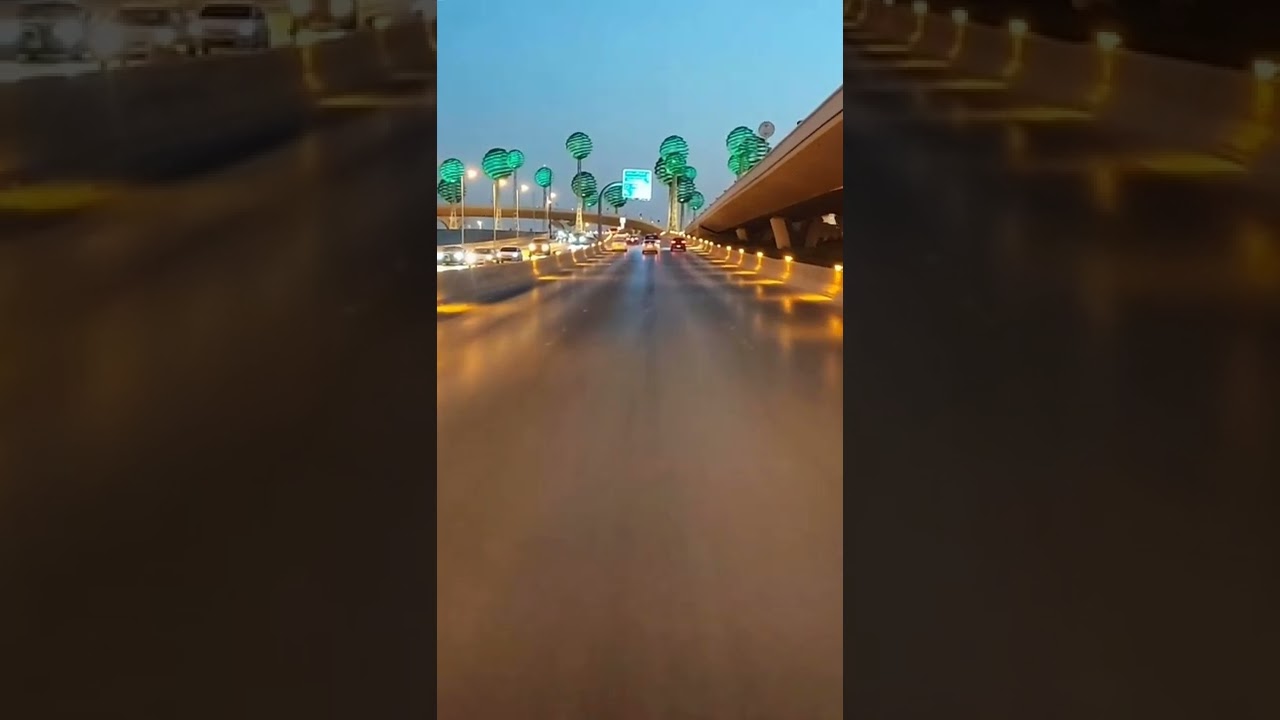 King Abdullah Road Riyadh Saudi! Beautiful view of Abdullah Road Riyadh!Night view of Abdullah Road!